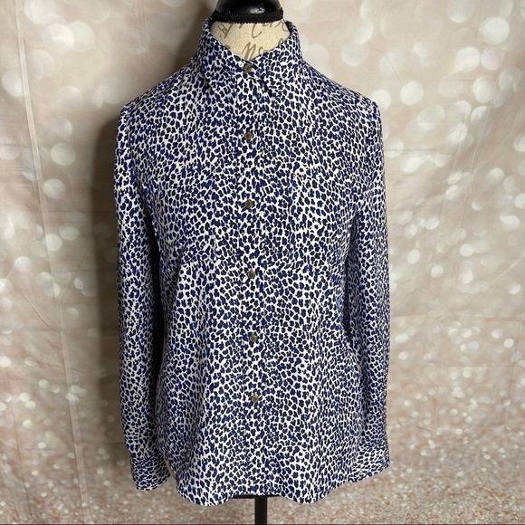 Juicy Couture Tops - Juicy Couture Animal-Print Button-Up Top Small